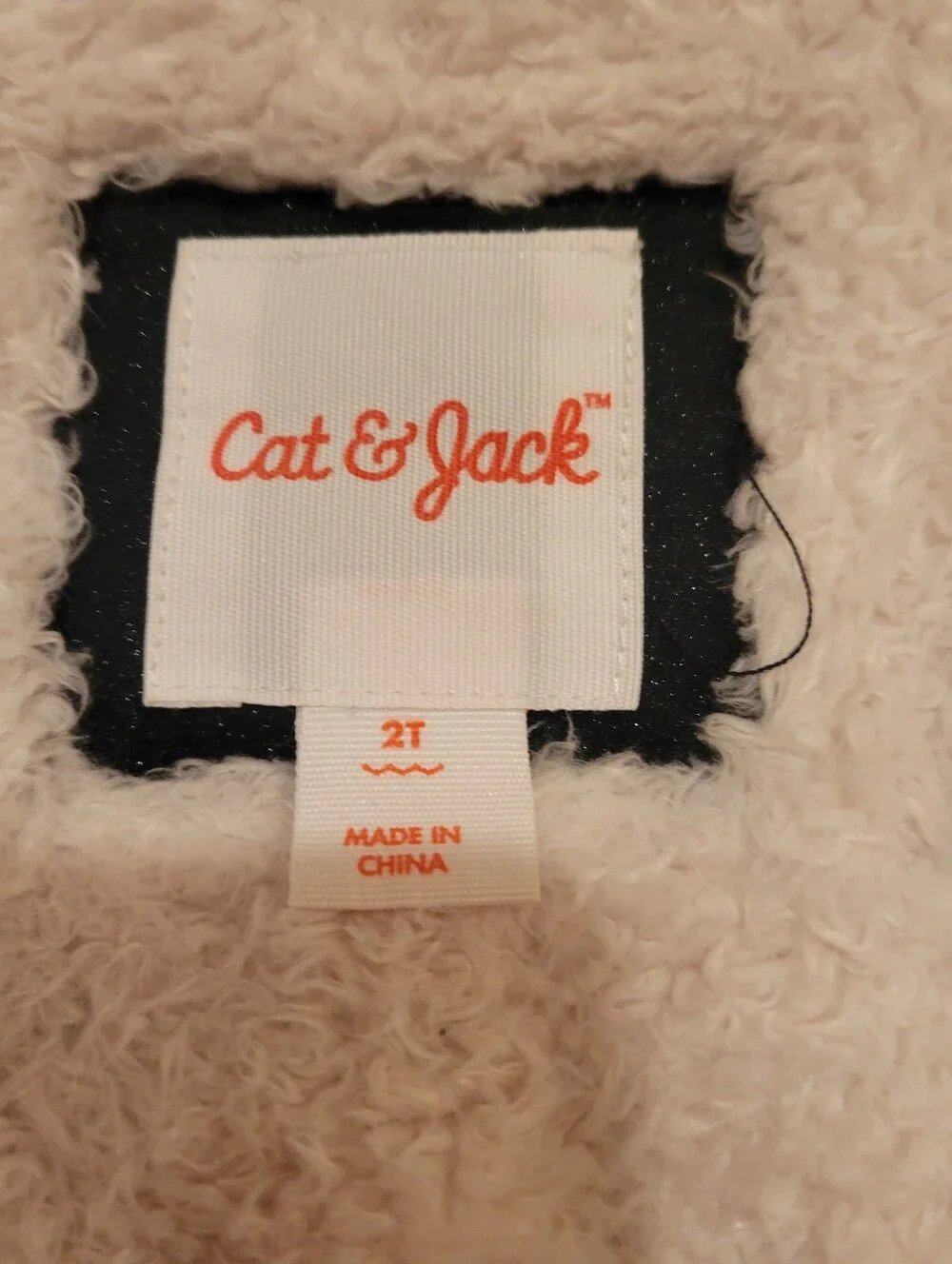 Cat & Jack Sherpa Lined Black Sparkle Winter Coat Size 2T Extra Warm Waterproof